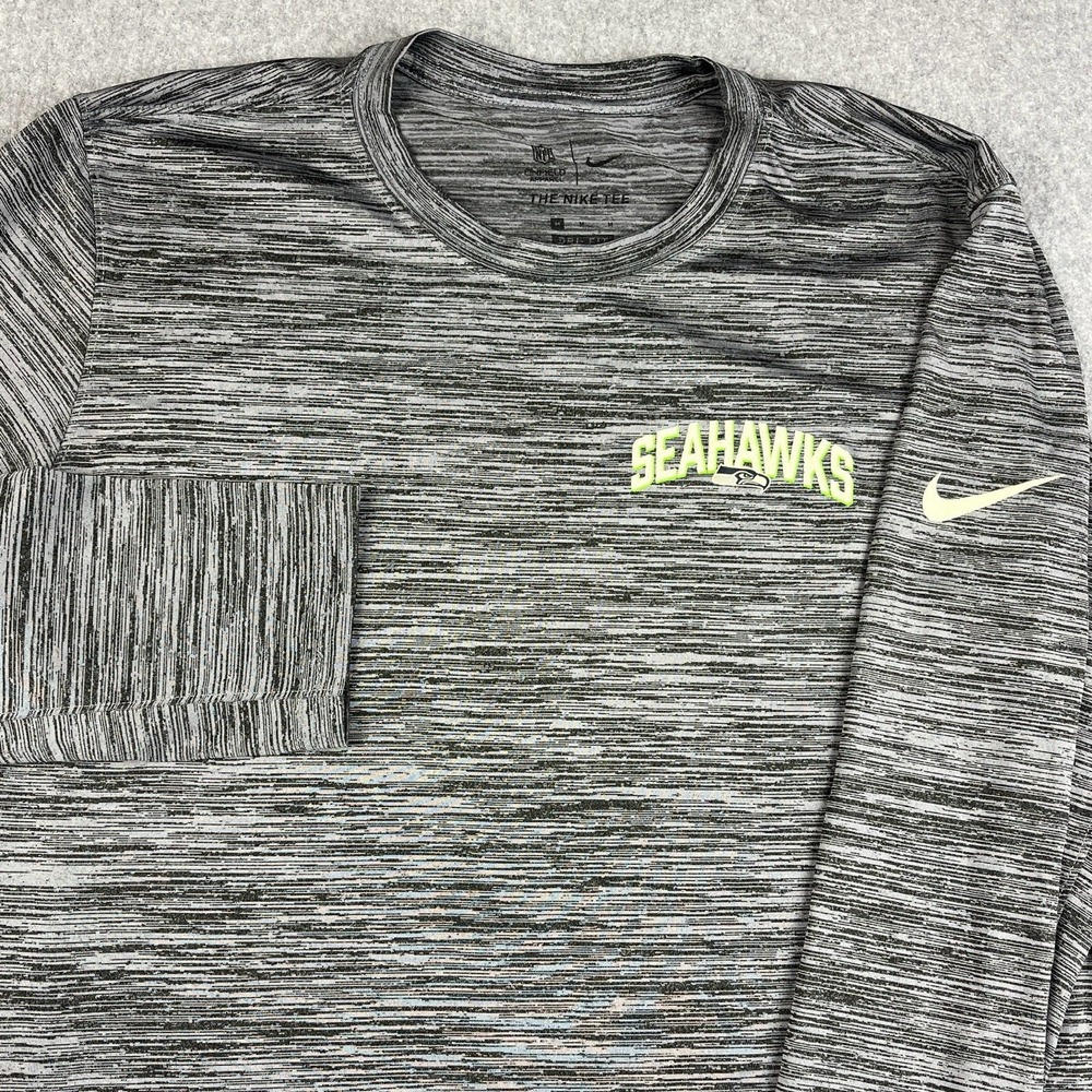 Nike Dri-FIT Shirt Mens Medium Philadelphia Eagles On Field Long Sleeve Gray NFL